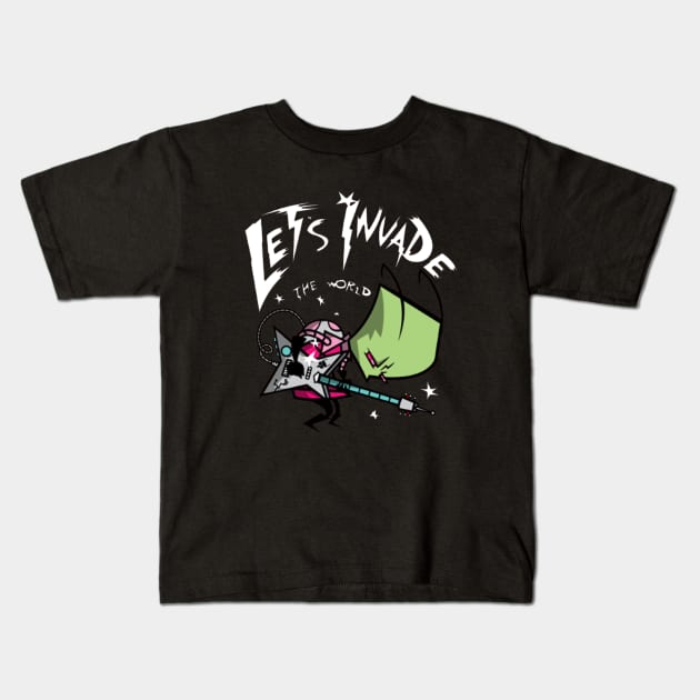 zim pilgrim Kids T-Shirt by dylanelisa